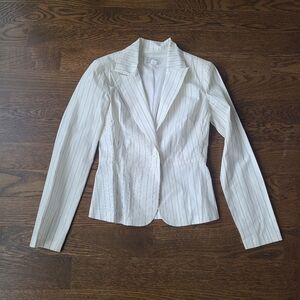 XOXO in America and aboard Women's White Striped Blazer sz.S/CH